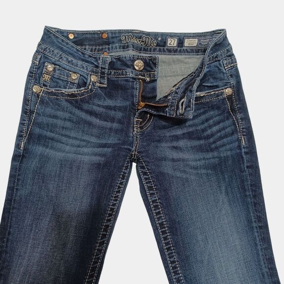 Miss Me Signature Skinny Women's Size 27 Rhinestone Embellished Denim Jeans - Picture 5 of 9